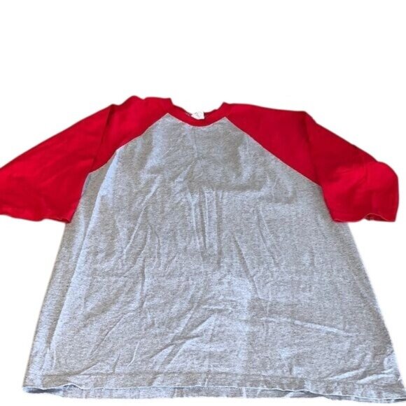 Pro Club Comfort Raglan Baseball Tee XL Red & Gray - Picture 1 of 8